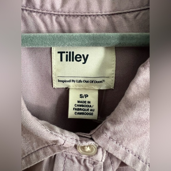 Short-Sleeve Button-Down Shirt in Dusty Mauve - Picture 4 of 5